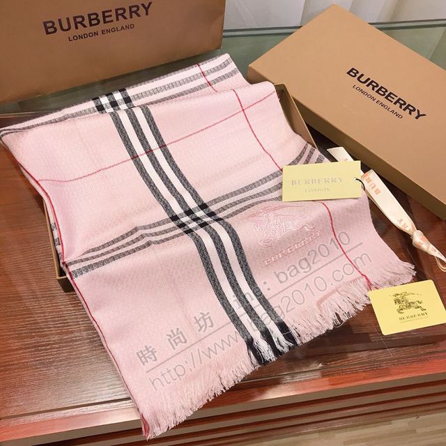 Burberry圍巾 2019年度最新力作 巴寶莉羊絨混紡格子長圍巾  llwj6475